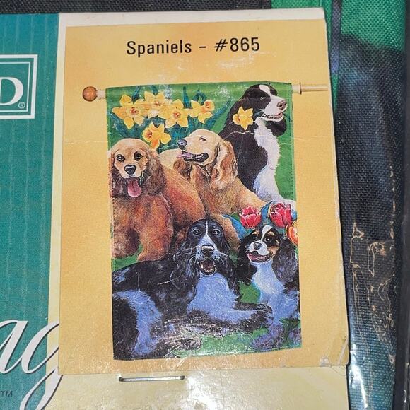 Toland Art Garden Flag Dog Spaniels Cocker Springer #865 Pup Springer 24" x 36" - Picture 10 of 11